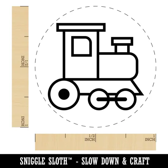 Cute Train Self-Inking Rubber Stamp for Stamping Crafting Planners Yellow {1}