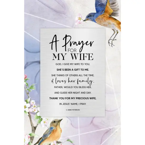 Dexsa Prayer For My Wife Wood Plaque with Easel and Wall Hanger 6"x9" {1}