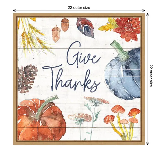 Fall Flair VI Shiplap by Anne Tavoletti Canvas Art Framed {3}