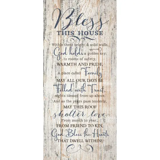 Dexsa Bless This House&hellip;New Horizons Wood Plaque {1}