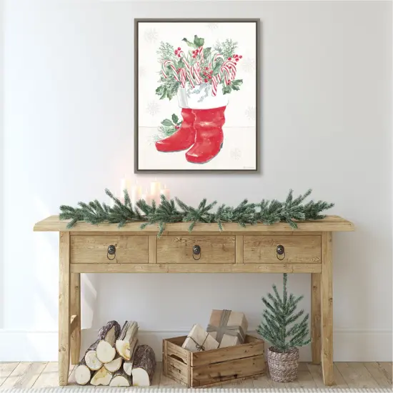 Christmas Charm III by Beth Grove Canvas Art Framed {5}