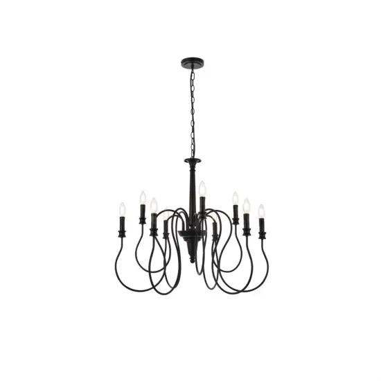 Flynx 9 lights pendant in black {1}