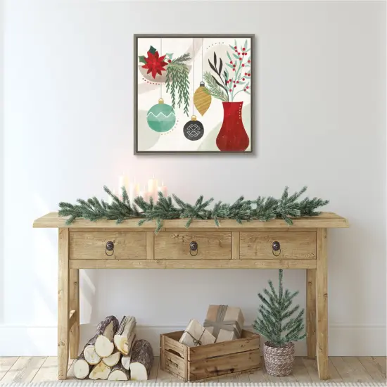 Deco Holiday III by Veronique Charron Canvas Art Framed {5}