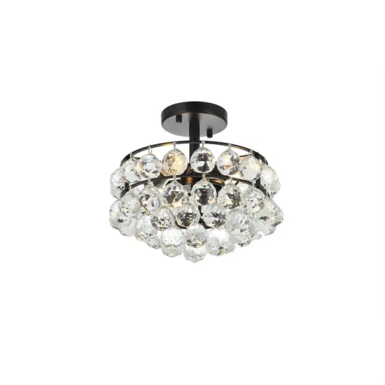 Savannah 12 inch flush mount in black {3}