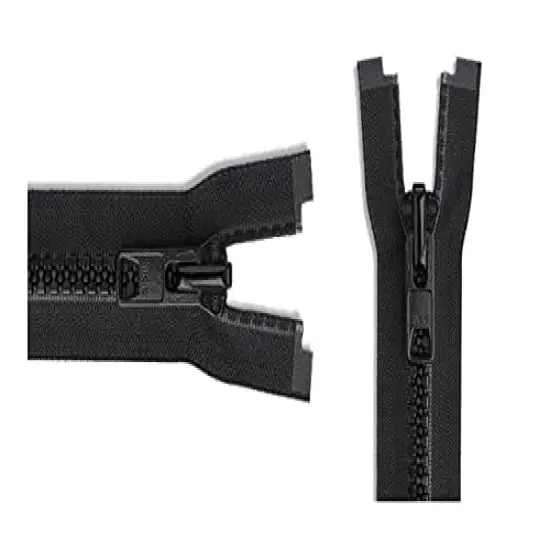 #10 Reversible Extra Heavy Duty Molded Vislon Zipper - Choose Your Length - Color Black - 1 Zipper Per Pack - Made in The United States (30" Inches) {1}