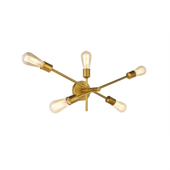 Axel 5 Lights Brass Wall Sconce {3}