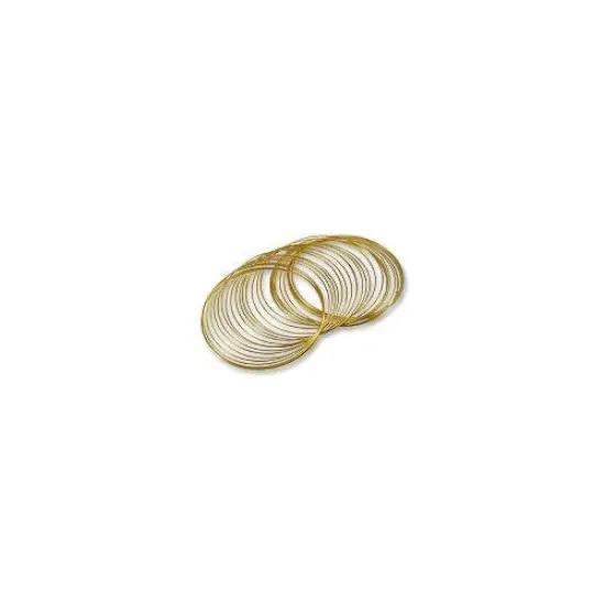 JewelrySupply Round Large Bracelet Memory Wire Gold Plated Steel 1/2oz. {2}