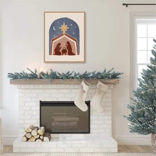 Boho Nativity I by Victoria Barnes Canvas Art Framed {6}