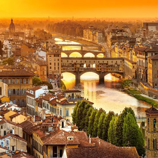 1000 Piece Jigsaw Puzzle, Bridges of Florence, Arno, Tuscany, puzzle of Italy, Adult Puzzle, Castorland C-104826-2 {2}