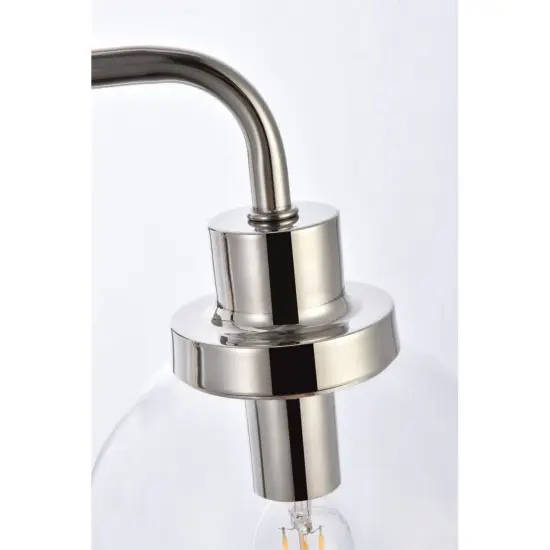 Hanson 4 lights bath sconce in polished nickel with clear shade {6}