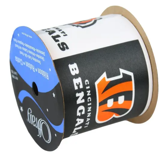 Bengals Printed Ribbon 2-1/2-Inch Width, 9 Foot Spool {1}