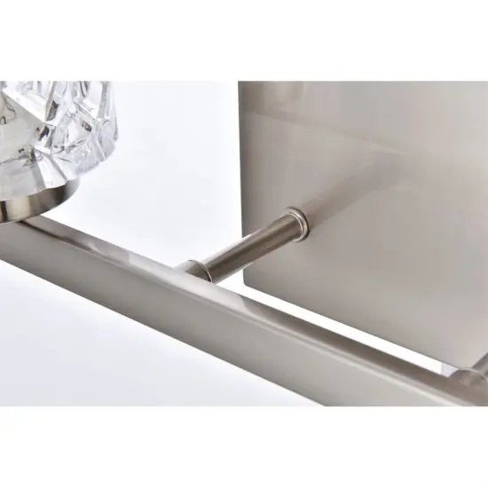 Cassie 2 lights bath sconce in satin nickel with clear shade {6}
