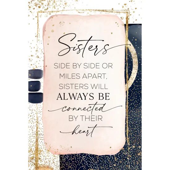 Dexsa Sisters Side By Side Wood Plaque with Easel and Hanger 6 inches x 9 inches {1}