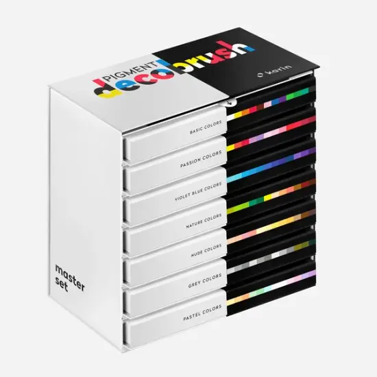 PIGMENT decobrush MASTER Set 84 pcs. (Basic, Passion, Violet-Blue, Nature, Nude, Grey, Pastel) {3}