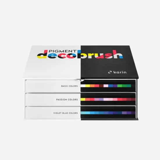 PIGMENT decobrush DESIGNER Set 36 pcs. (Basic, Passion, Violet-Blue) {2}