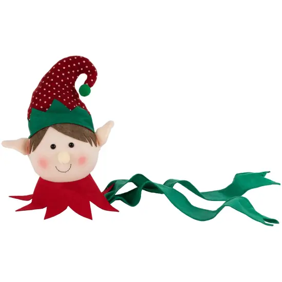 Northlight 16" Plush Red and Green Elf Christmas Tree Topper, Unlit {1}