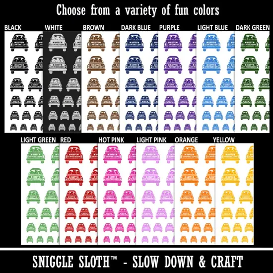 St. Patrick's Day Truck Temporary Tattoo Water Resistant Fake Body Art Set Collection White {3}