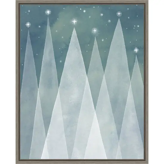 Mod Evergreens II by Grace Popp Canvas Art Framed {1}