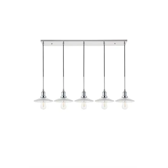 Waltz 5 light chrome Pendant {3}