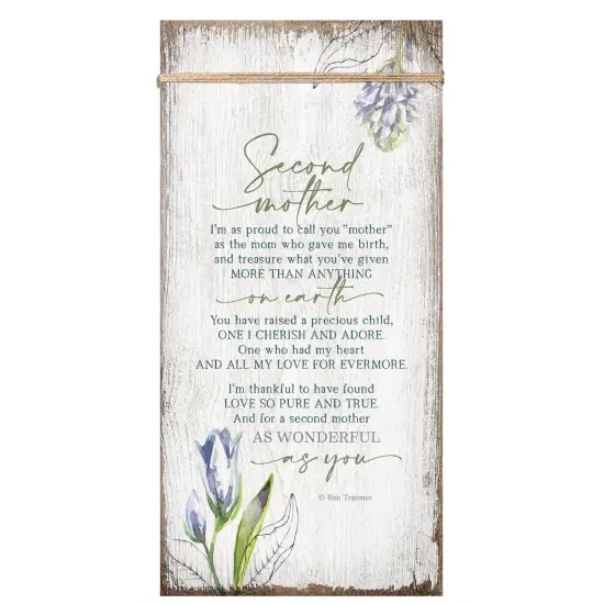 Dexsa Second Mother Wood Plaque 6 3/4"x13 5/8" {1}