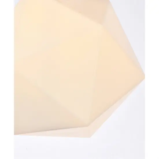 Lawrence 1 light chrome and white glass flush mount {4}