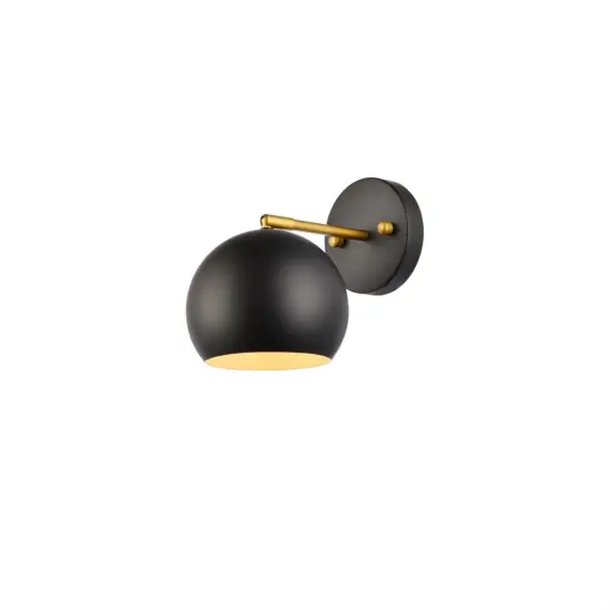Othello 1 light black and brass wall sconce {1}
