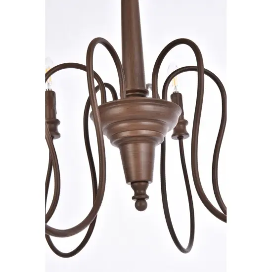 Flynx 6 lights pendant in weathered oak {4}