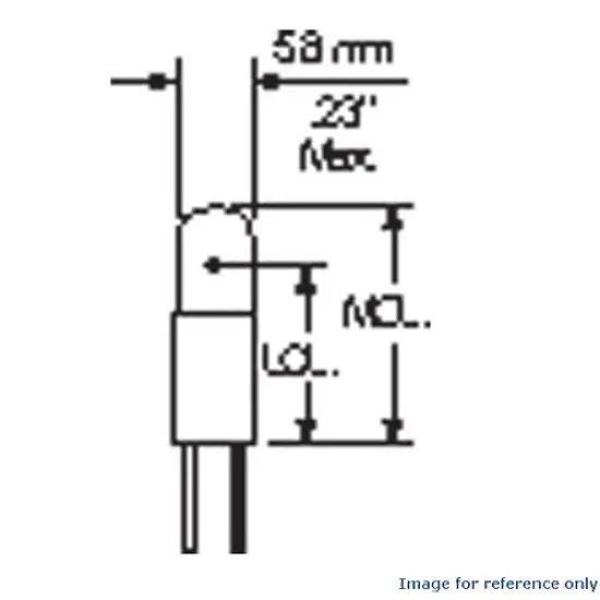 10Pk - GE 7387 - 28926 1w 28v T1.75 M-23 Bi-Pin Base Low Voltage Miniature Bulb {3}