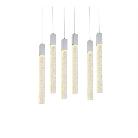 Weston 6 lights pendant in chrome {3}