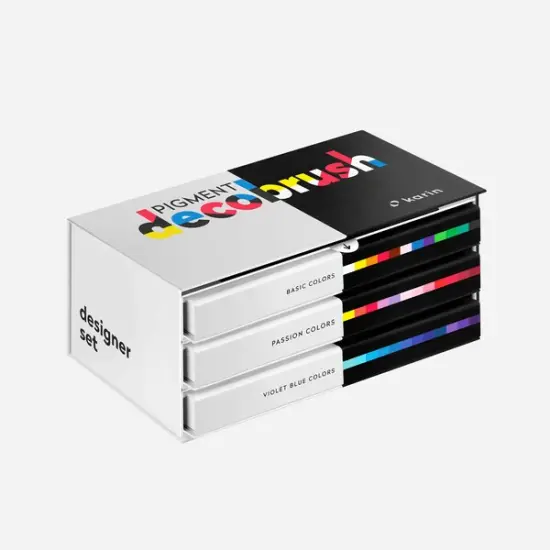 PIGMENT decobrush DESIGNER Set 36 pcs. (Basic, Passion, Violet-Blue) {3}