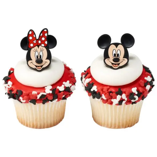 Mickey Mouse and Minnie Mouse Cupcake Rings, 12ct {1}
