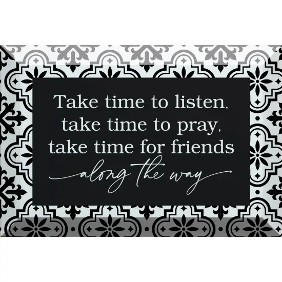 Dexsa Take Time To Listen Glass Plaque - 6x4 {1}
