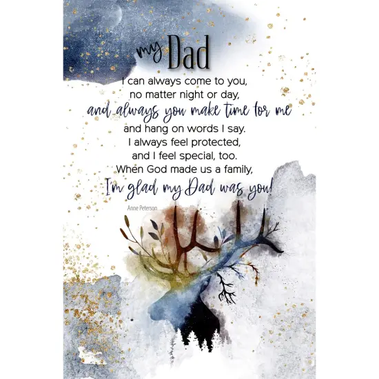 Dexsa My Dad I Can Always Inspirational Wood Plaque 6 inches x 9 inches {1}