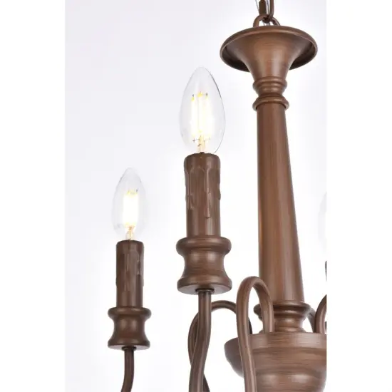 Flynx 4 lights pendant in weathered oak {5}