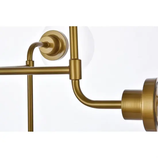 Hanson 8 lights pendant in brass with clear shade {6}