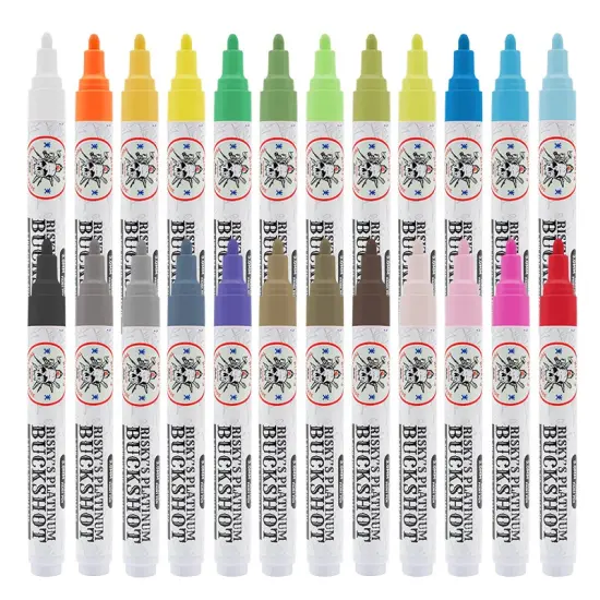 Risky's Tools of the Trade Platinum 3mm Buckshot Acrylic Paint Pens 26 Pack for Graffiti or Fine Art {1}