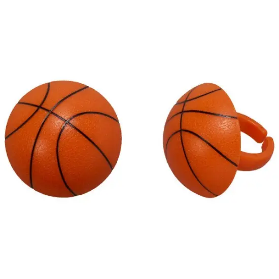 3D Basketball Cupcake Rings, 12ct {2}