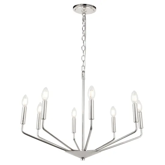 Enzo 8 light Chrome pendant {6}
