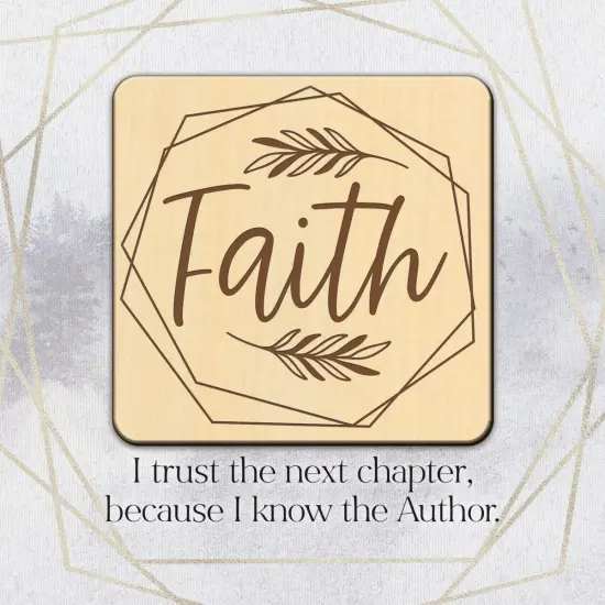 Dexsa Faith I Trust Meadow Wood Plaque 6 inches x 6 inches {3}