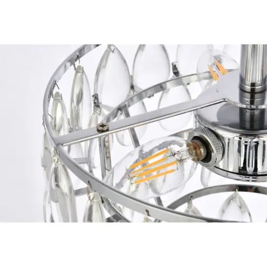 Mila 12 inch flush mount in chrome {6}