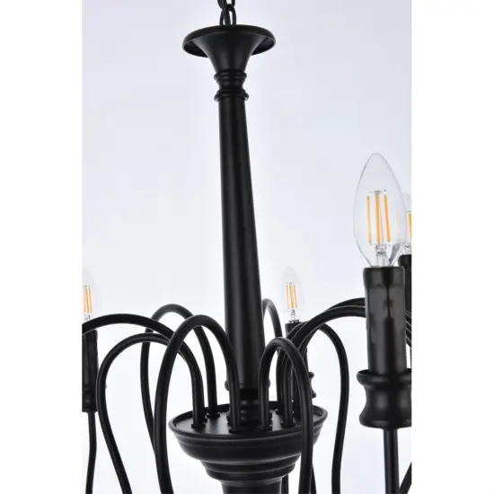 Flynx 9 lights pendant in black {6}