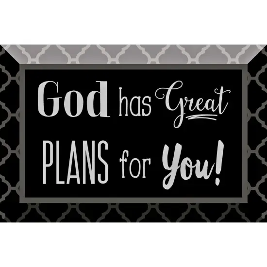 Dexsa God Has Great Plans Glass Plaque with Easel 4 inches x 6 inches {1}
