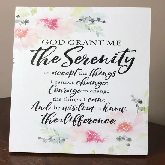 Dexsa Lela & Ollie Serenity Prayer 6" x 9" Wood Plaque with Easel {1}