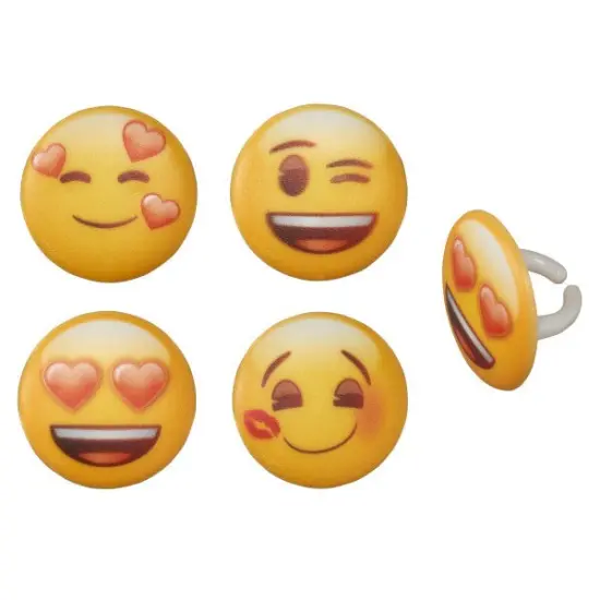 emoji Heart Assortment Cupcake Rings, 12ct {2}