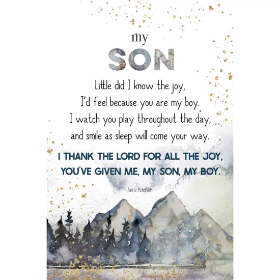 Dexsa My Son Inspirational Wood Plaque 6 inches x 9 inches {1}