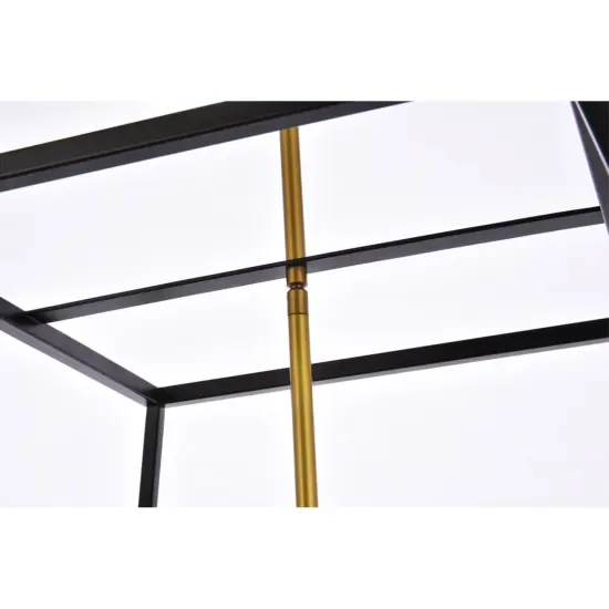 Declan 24 inch pendant in black and brass {6}