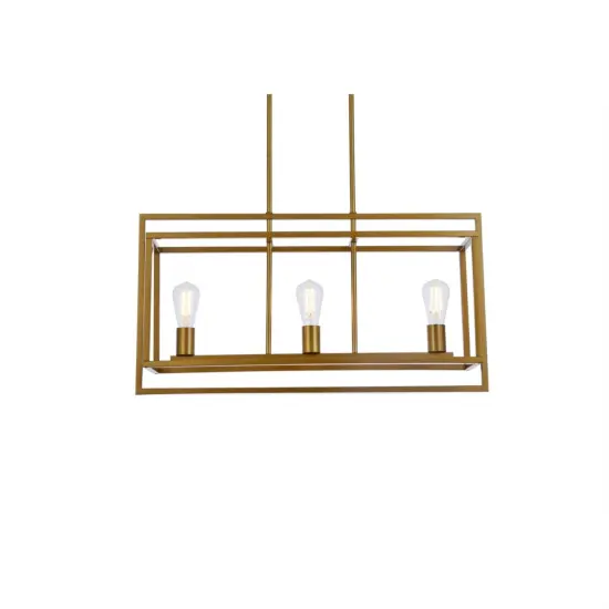 Voir 3 lights pendant in brass {3}