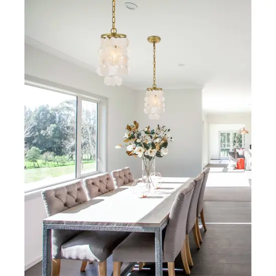 Selene 1 light Brass Pendant {2}