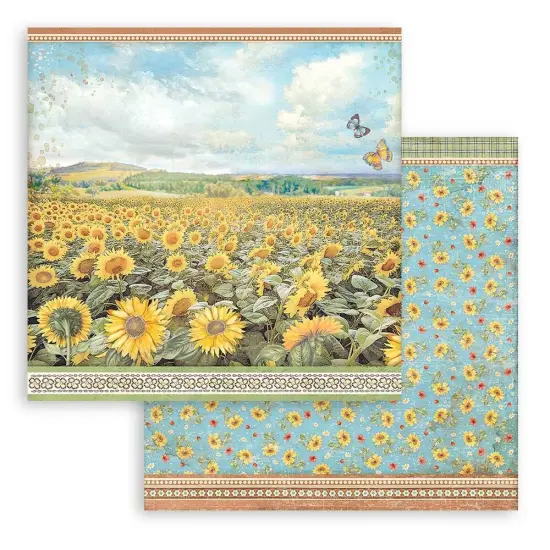 Stamperia Double-Sided Paper Pad 8"X8" 10/Pkg-Sunflower Art {3}