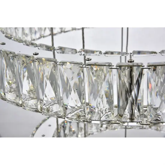 Monroe Integrated LED chip light Chrome Chandelier Clear Royal Cut Crystal {5}